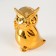 Piggy bank ceramics "Surprised owl" gold 12x8x14 cm