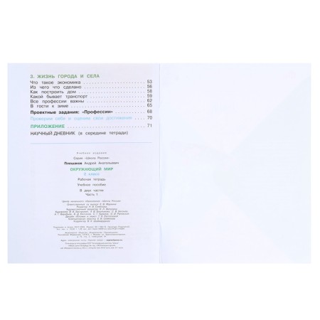 Workbook "The World", Grade 2, Part 1, Pleshakov A. A., 2024-2