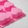 Baking uniform “Heart”, silicone, 26.5 × 18 cm, 6 cells, color mix