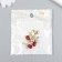 Decor for creativity metal, rhinestones "Two leaves with crystal" gold, red 1.1x2.1 cm