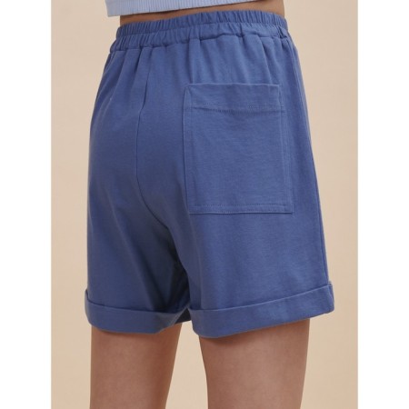 Шорты для девочек, рост 128 см, цвет джинс-1