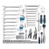 Tool set GROSS 14148, 78 before, 120 teeth, CRV, 1/4 ", 1/2"