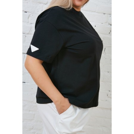 Female T -shirt, size 66, black color-5