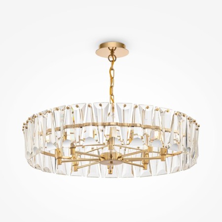 Suspension lamp Maytoni Mod043PL-08G, 8XE14, 60W, 75x75x66.8 cm, Color Gold