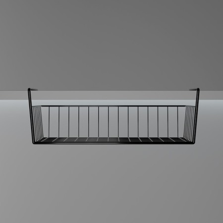 Mesh -mounted mesh -mounted basket 40 × 26 × 10 cm, black color-6