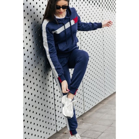 Female ishomine is a suit, size 44, dark blue color-8