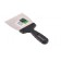 Spatula SIBRTTS 85453, 4x4 mm tooth, stainless steel, plastic handle, 100 mm