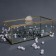 Mountains organizer for storage, with a lid, glass, with a mirror -bottom, 1 section, 21.5 × 10.5 × 7.5 cm, the color is transparent/copper