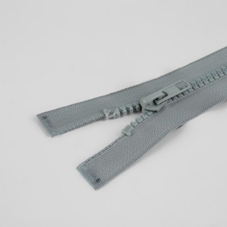 Lightning "Tractor", No. 5, detachable, automatic lock, 30 cm, light gray color-1