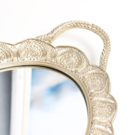 Standing interior polystone with a mirror "spikelet" gold 45x26.5x3.5 cm-3