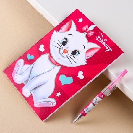 Chancellery set, notebook A6, pen, stickers, cats aristocrats-6