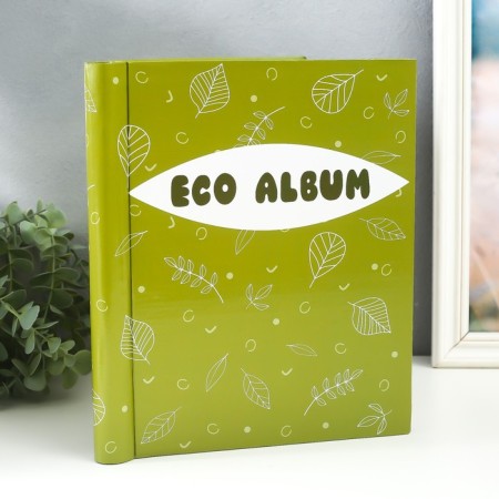 Photo album magnetic 20 sheets "Green leaves" 29x24x2 cm