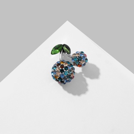 Brooch "Cherry", colored in black silver-3