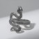 The ring "snake" curved, the color is black silver, dimensionless