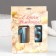 Candle in the cake anniversary "line" (set 2 in 1), number 15 /51, blue metallic, 6.5 cm