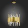 Suspended chandelier ST LUCE. SL1633.203.08. Olvera. 8x40 watts, E14, 40x40x37 cm, matte gold color