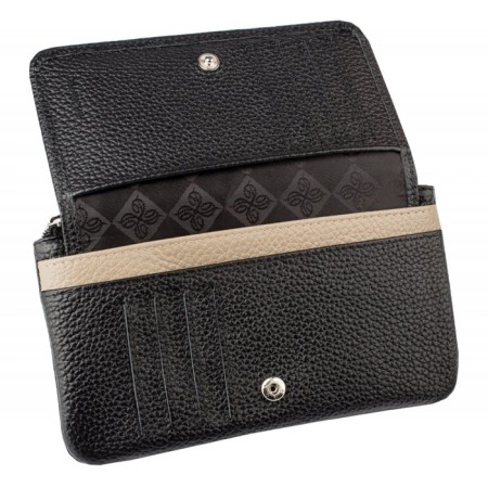 Purse with lightning, black-beige color-1