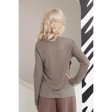 Female blouse, size 42, khaki color-10