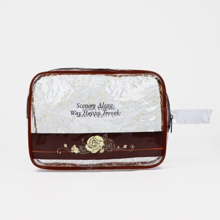 Lightning cosmetic bag, brown color-1
