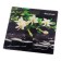 Libra Floor Aksinya KS-6006, electronic, up to 180 kg, drawing "White Flowers"