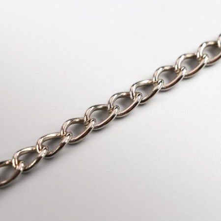 Chain d/keys with a carbine on a ring, silver 0.7x34.5 cm-3