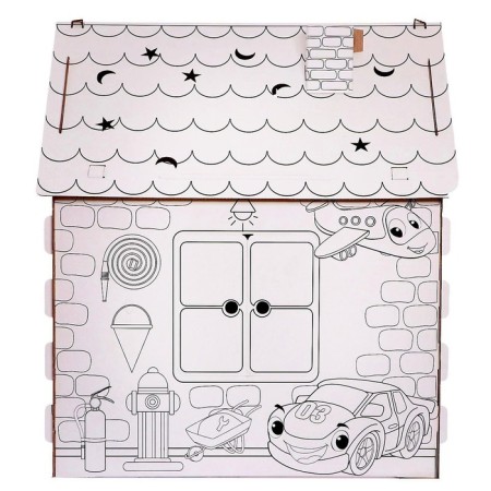 House-painting from cardboard "Fire Station"-2