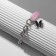 Bracelet "Butterfly" field, pink color in silver, l = 16 cm