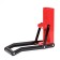 A press for the disposal of aluminum cans and plastic bottles, 32.5 x 8.7 x 24.7, red