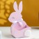 Wooden Kashpo "Bunny" 13x7.5x22 cm pink