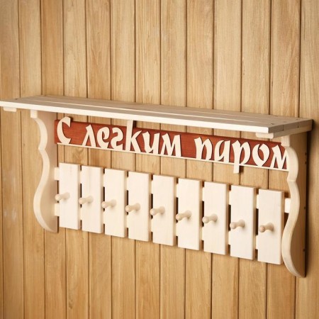 Shelve-lick "with light steam" 9 hooks, linden "Dobroparov"-1