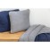 Decorative pillow made of washed cotton dark blue in color Essential, size 45x45 cm