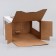Box for cake 2 windows, with handles, white, 30 x 30 x 20 cm