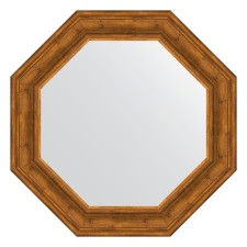 Mirror in the baguette frame, trained bronze 99 mm, 74x74 cm