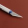 Makest knife for working with skin, 14.5 × 0.8 cm, silver color