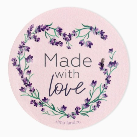 Банка для изготовления свечей с наклейкой «Mady with love», 7 х 5 см.-2
