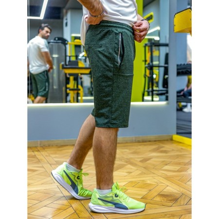 Male sports shorts, size 50, green color-4