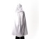 Carnival cloak adult, satin, white length 120cm