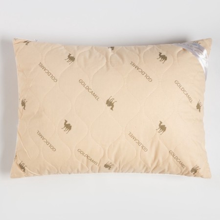 Pillow "Ethel", footing - camel wool, 50x70 cm, tick-5