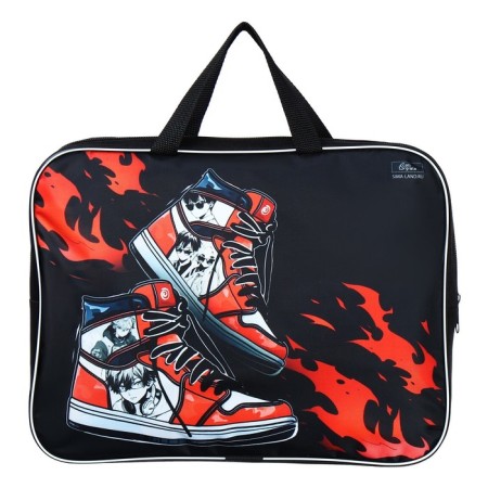 Folder with handles Textile A4, 350 x 270 x 70 mm, calligrata "Anime sneakers"-1