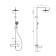 Shower system with the thermostat ESKO STT1000, color chromium