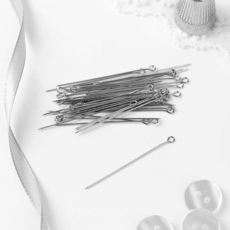 Portnovskiy pins, 43 mm, 40 pcs, silver color-1