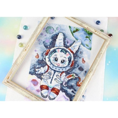 Embroidery Set "Lunar Hare" 28 × 20 cm-2