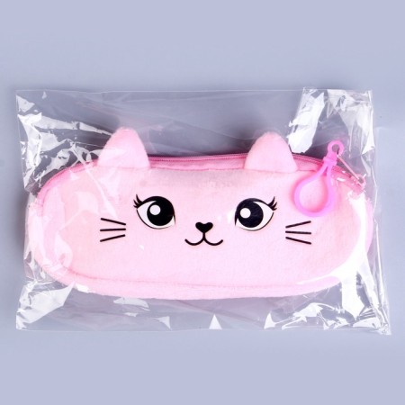 Penal School "cat", soft, 20 × 6.5 cm, plush, pink-8