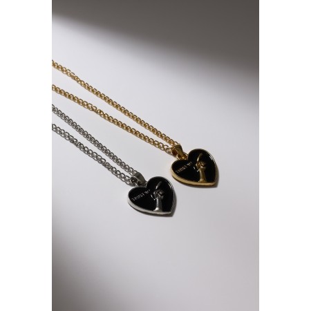 Kulons "Demetrons" Trust Me, black color in silver-gold, 47 cm-2