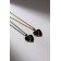 Kulons "Demetrons" Trust Me, black color in silver-gold, 47 cm