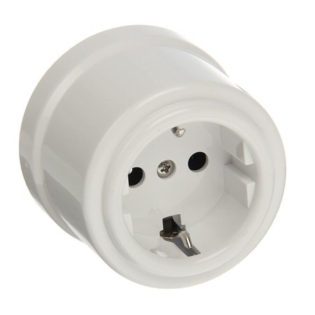 Bironi socket, with salary, plastic, white