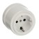 Bironi socket, with salary, plastic, white