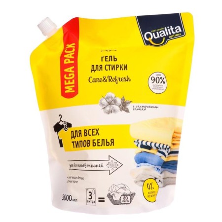 Liquid for washing Qualita, gel, universal, 3 liters