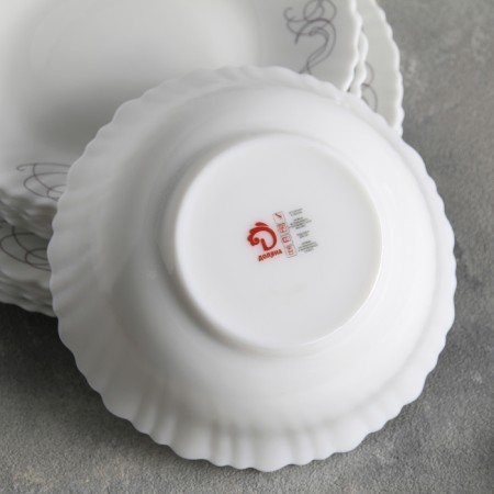 Service table shares “Lilac bliss”, 18 objects: 6 plates D = 17.5 cm, D = 23 cm, 15 × 5 cm, glass -ceramic-2