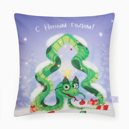 Case on the pillow Ethel "Snake Tree" 40x40 cm, velor